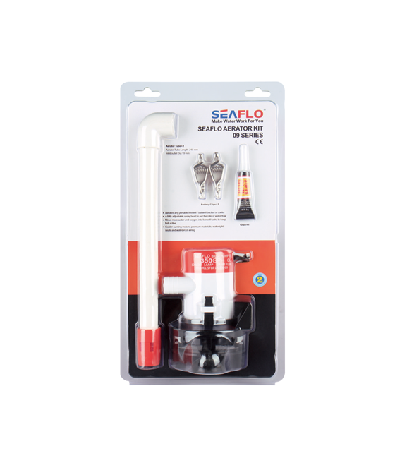 Marine Bilge Pump Portable Livewell Aeration Pump System Kit 350GPH Aerator Tube