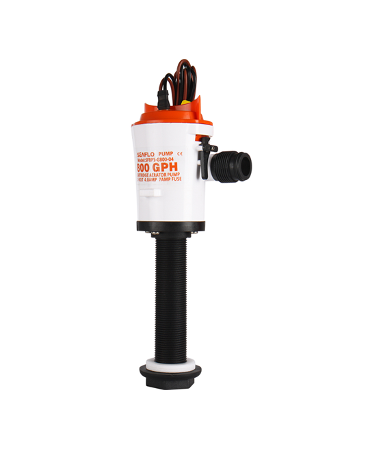 SEAFLO 10 Series Portable Livewell Aerator Kit - 12V, 350 GPH Bait Pump With Hose & Tube, Turns Any Cooler Into A Livewell