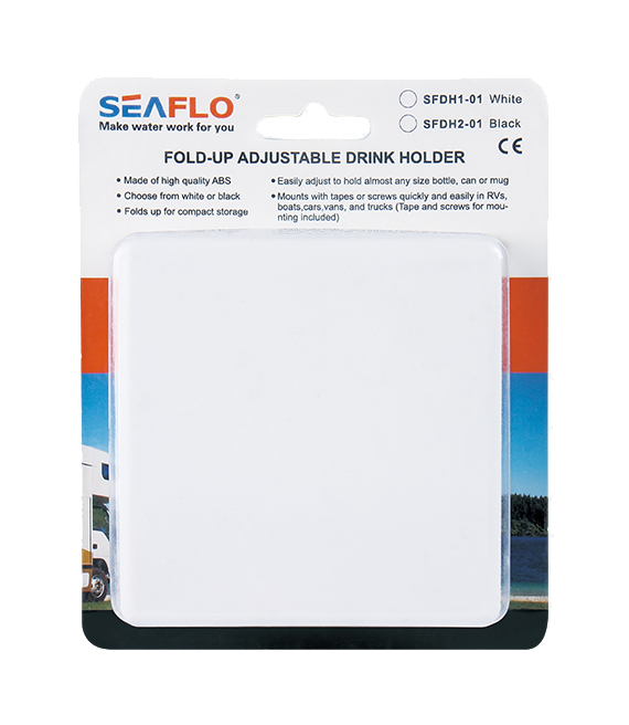 Seachoice Folding Adjustable Drink Holder – Chrome Plated, Bulkhead Mount For Boats & Marine Use