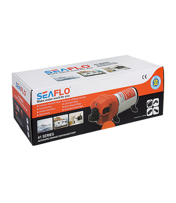 SEAFLO 41 Series 24V SFDP2 045 040 41 17LPM 40PSI Diaphragm Pump Marine Boat RV Caravan