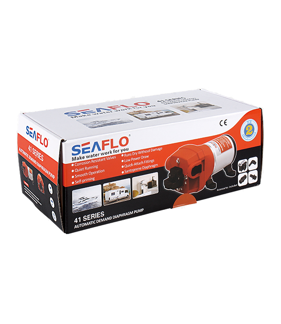 Pompe à Eau SEAFLO Série 41 - 12V - 12.5 LPM - 35 PSI - Pour Camping-Car, Bateau, Cabane - Auto-Amorrçante