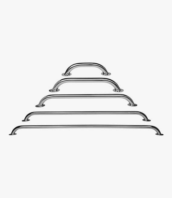 Round handrail, welded round base - 02 Series