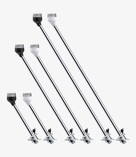 06系列 LED斜杆环照杆灯插入式安装——不锈钢底座